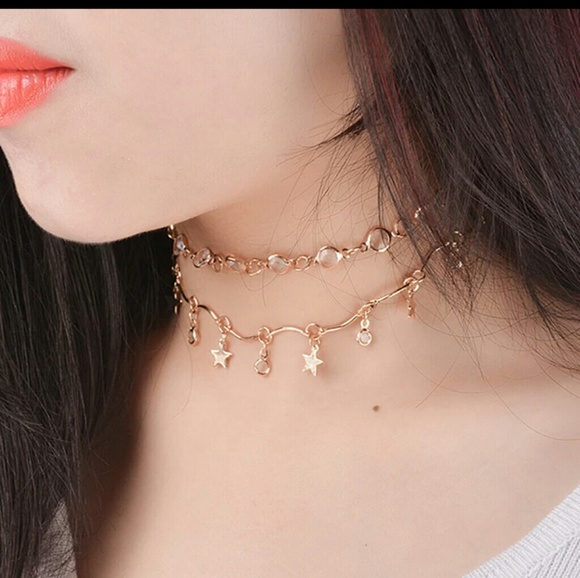 Crystal Star Charms Choker Set - Picture 4 of 4